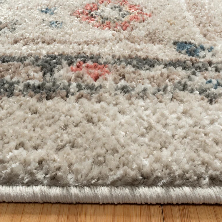 Heirloom Dov Transitional Oriental Border Floral Ivory Polypropylene Area Rug