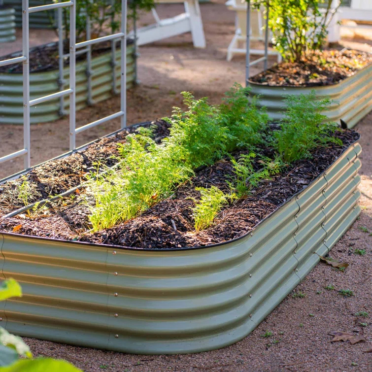 17" Tall 10 In 1 Modular Metal Outdoor Raised Garden Bed