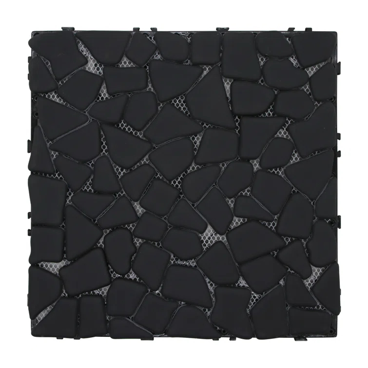 12'' L x 12'' W Stone Interlocking Deck Tile