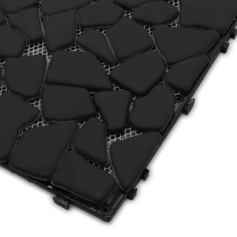 12'' L x 12'' W Stone Interlocking Deck Tile