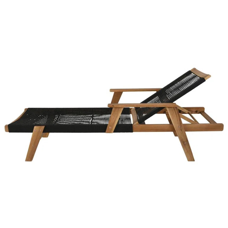 Laguna 28'' Outdoor Acacia Chaise Lounge