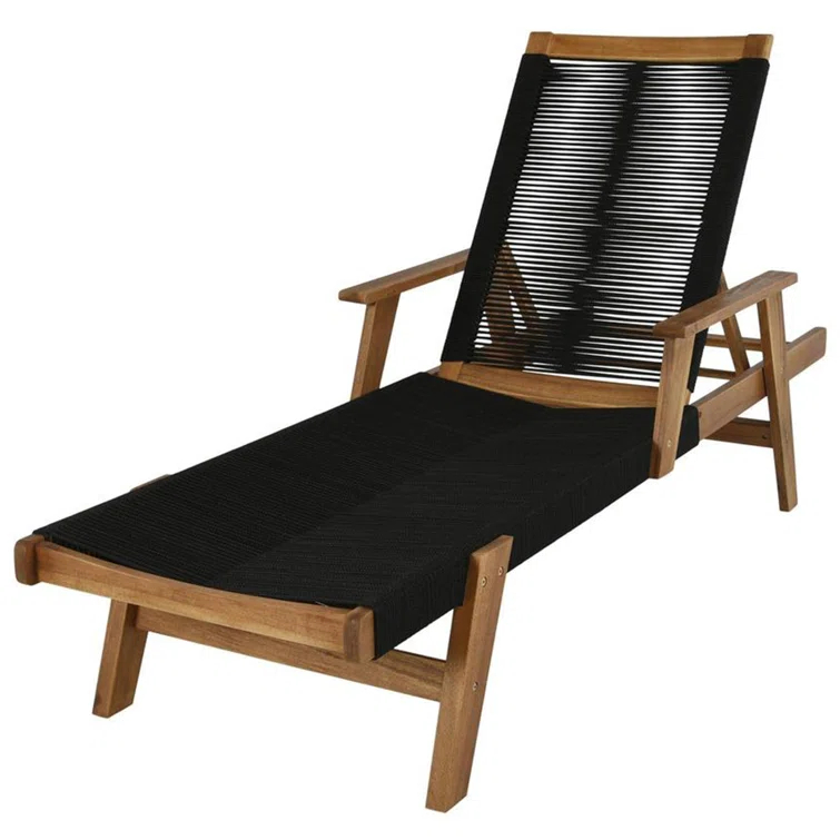 Laguna 28'' Outdoor Acacia Chaise Lounge