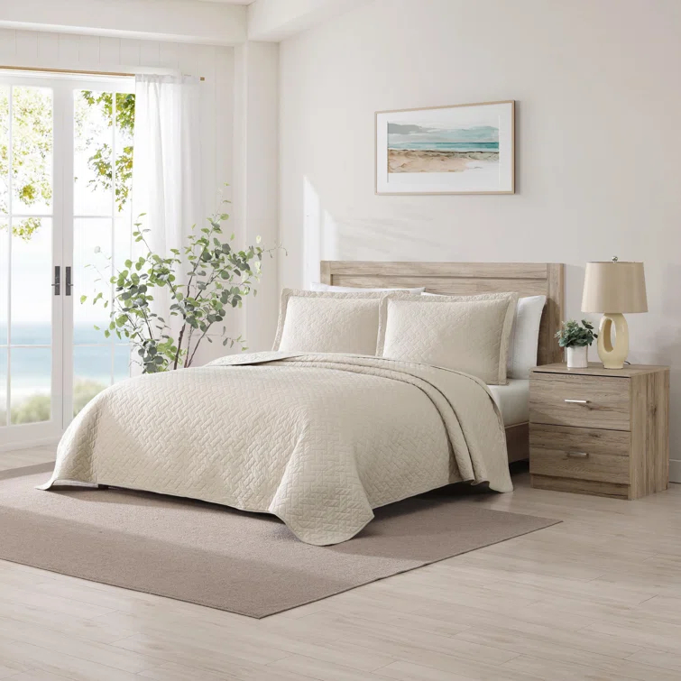 Dune Twin Cotton Reversible Quilt Set with Shams