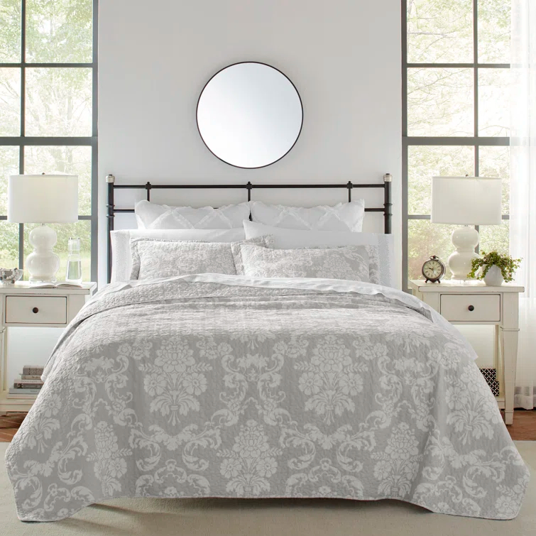 Laura Ashley Venetia Reversible Cotton Quilt Set