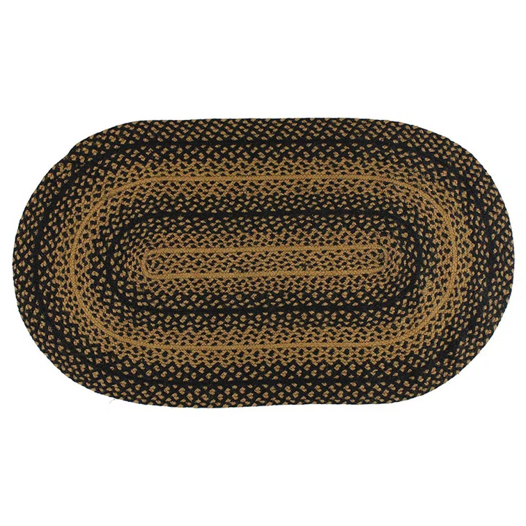 IHF Home Decor Ebony Black/Grey Area Rug