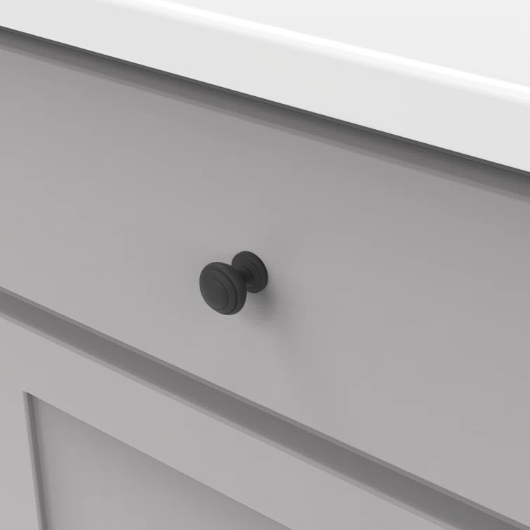 Zephyr Collection Knob 1 Inch Diameter Matte Black Finish
