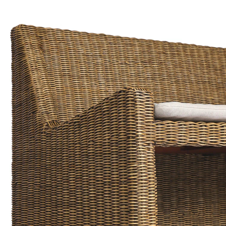 Senna Dune Woven Rattan Dining Bench with Cushion
