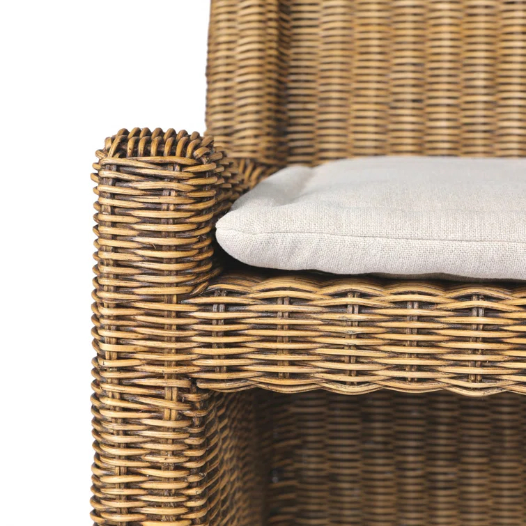 Senna Dune Woven Rattan Dining Bench with Cushion