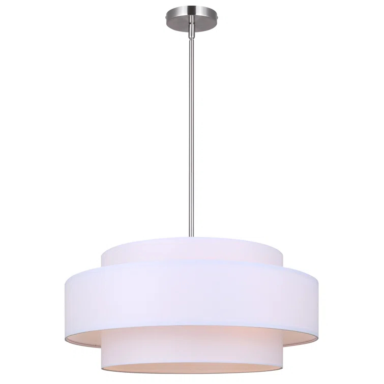 Eline 3 Light Metal Dimmable Drum Chandelier