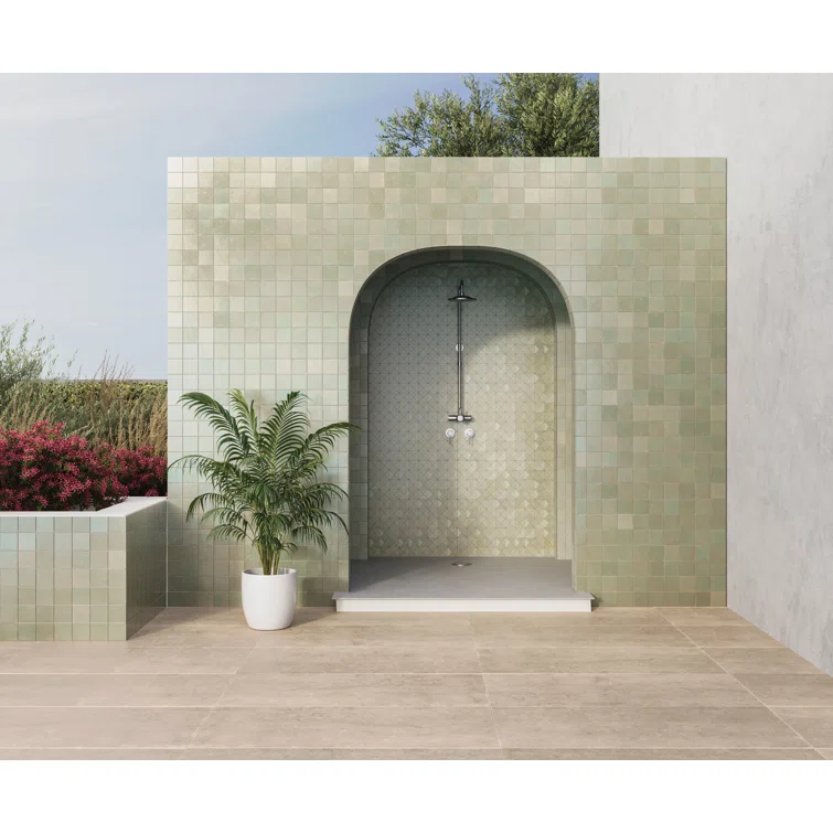 Zagora 4" x 4" Glossy Zellige Field Tile