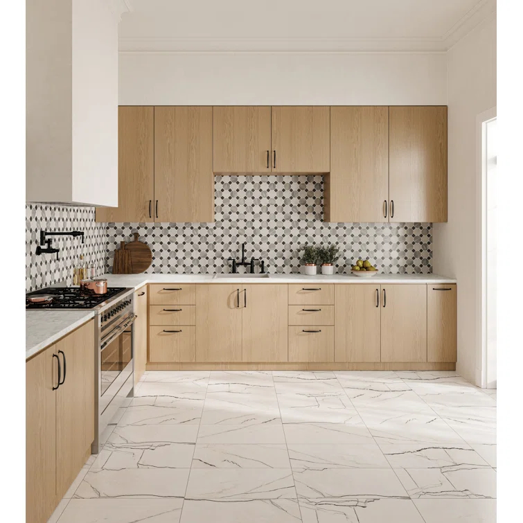 Gemma 24" x 48" Polished Porcelain Marble Look Wall & Floor Tile