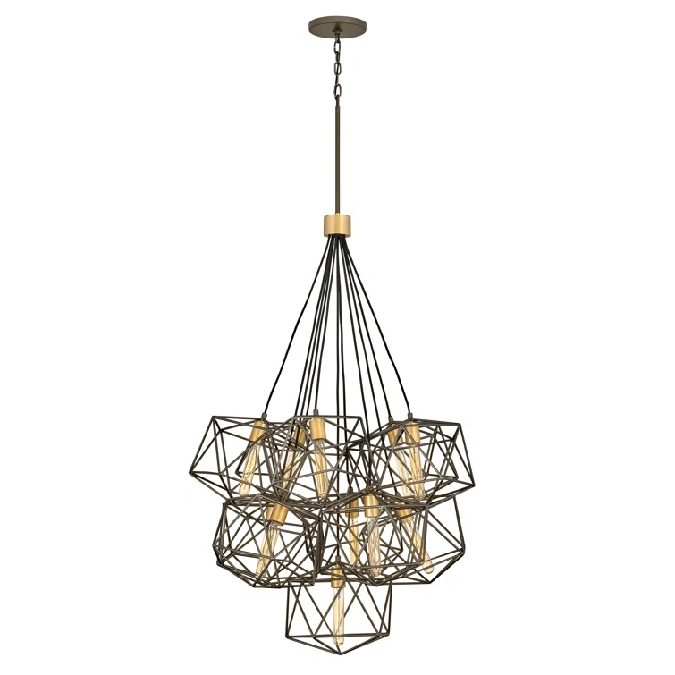 Hinkley Astrid 11-Light Geometric Multi-Tier Chandelier Pendant