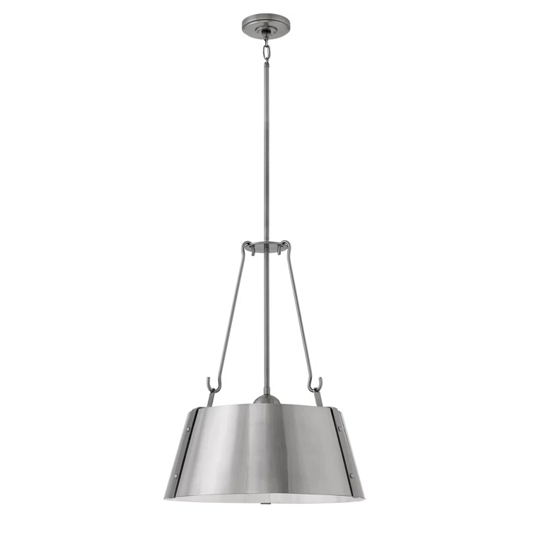 Cartwright 3-Light Drum Pendant with Bold Rivets