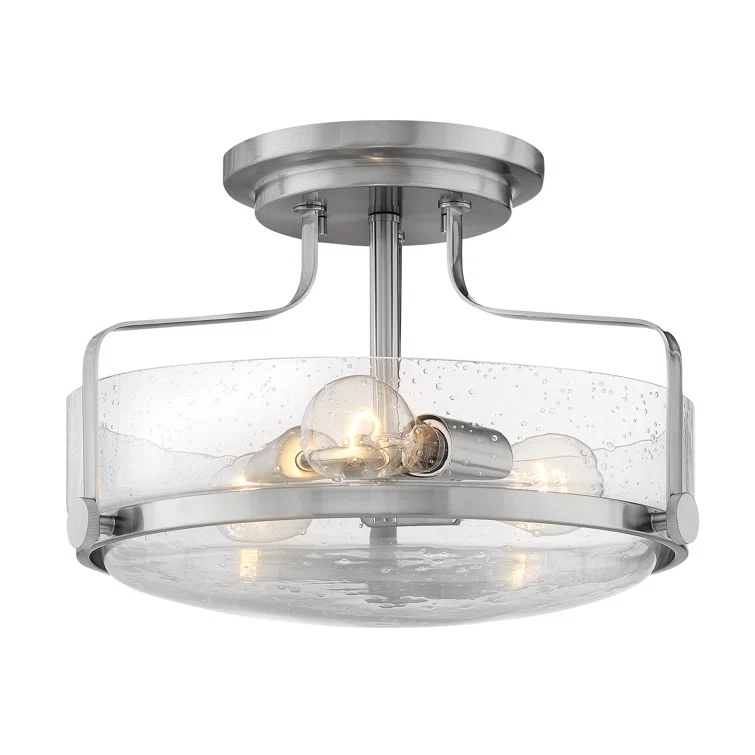 Harper 3-Light Semi-Flush Mount Retro Ceiling Light