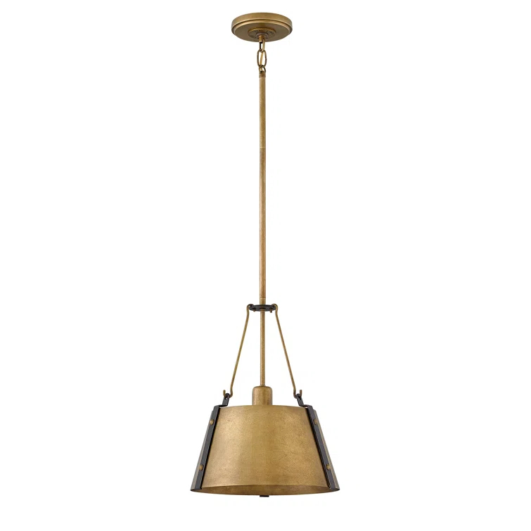 Cartwright Small 1-Light Drum Pendant w/ Bold Rivets