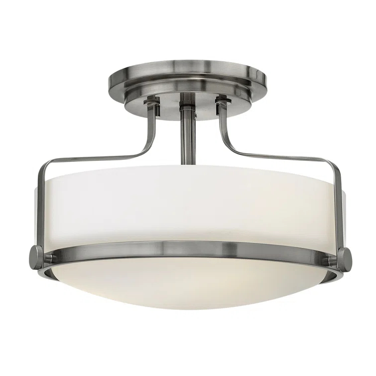 Harper 14.5-in 3-Light Semi-Flush Mount Retro Ceiling Light