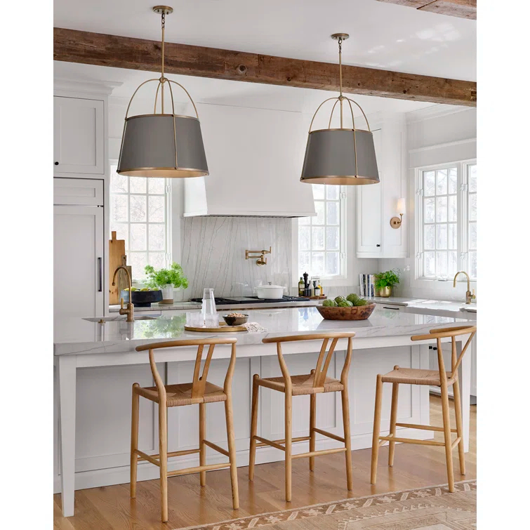 Moxie 4 Light Metal Dimmable Drum Chandelier