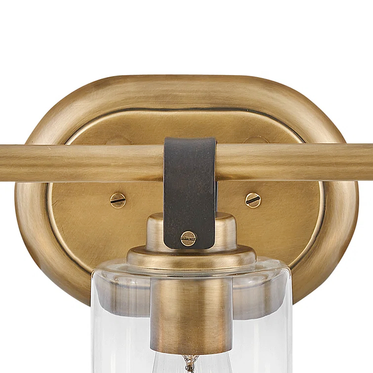 Heritage Brass 3-Light Vanity Light with Clear Glass Shades