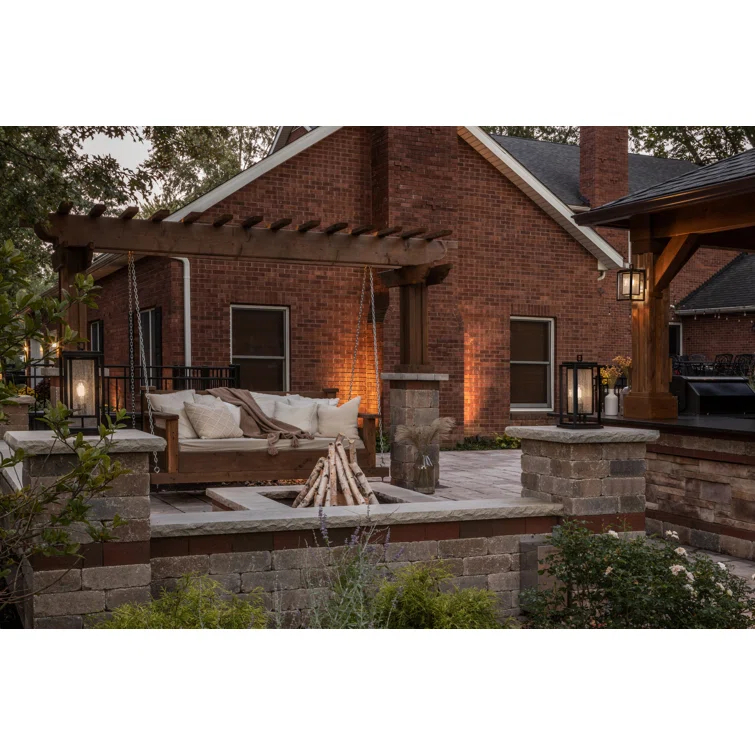 Republic Seeded Glass Outdoor Wall Mount Lantern