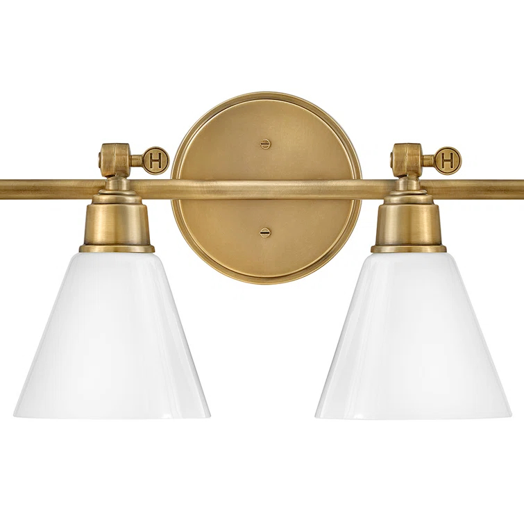 Arti 32-in Adjustable Four Light Bath Vanity with Cased Opal Shade