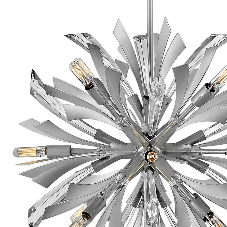 Fredrick Ramond Vida 22" Thirteen-Light Modern Orb Hanging Chandelier w/ Crystal Accents