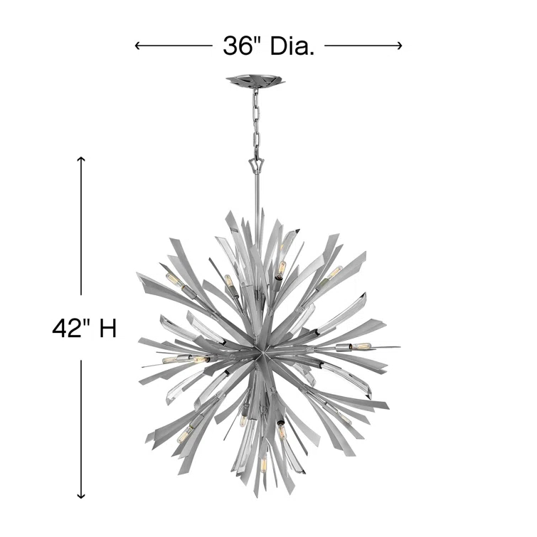 Vida 13 - Light Fabric Dimmable Sputnik Sphere Chandelier