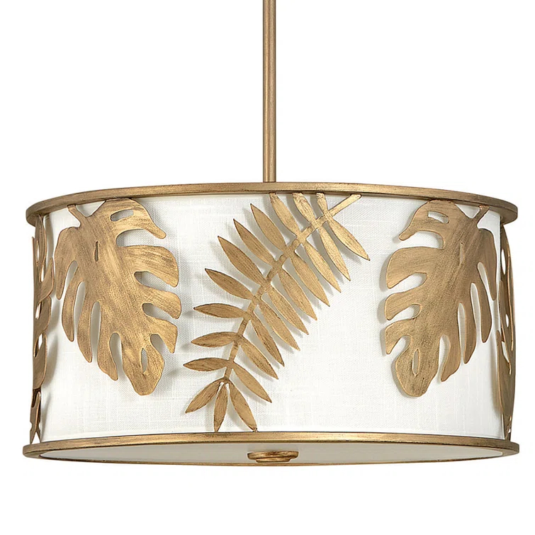 Botanica 3 - Light Burnished Gold Shaded Pendant