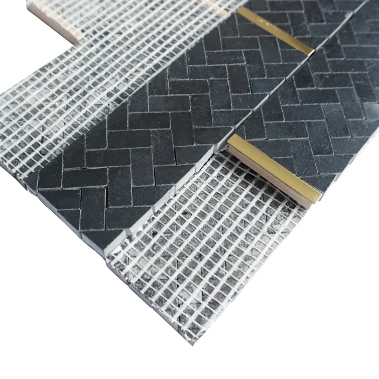 Natural 3" x 3" Natural Stone Brick Joint Mosaic Wall Tile