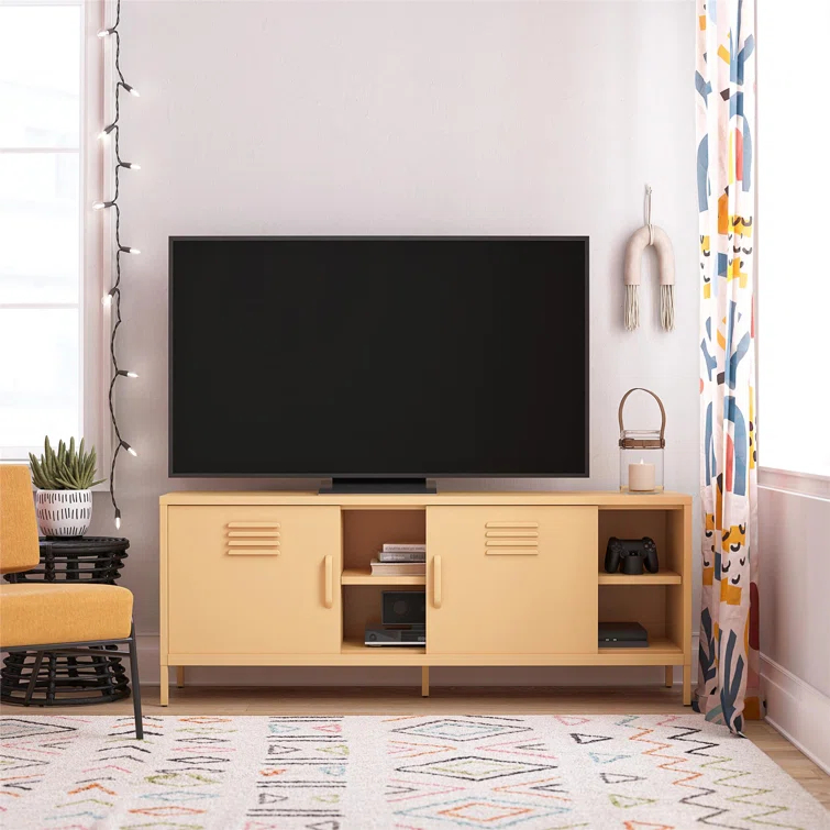 Cache Metal Locker-Style TV Stand for TVs up to 65"