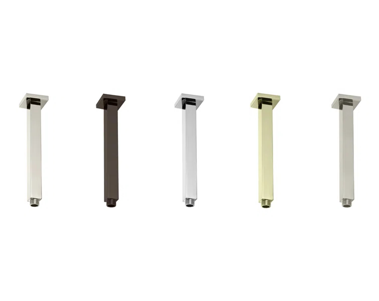 1/2" IPS Square Ceiling Mount Shower Arm & Flange