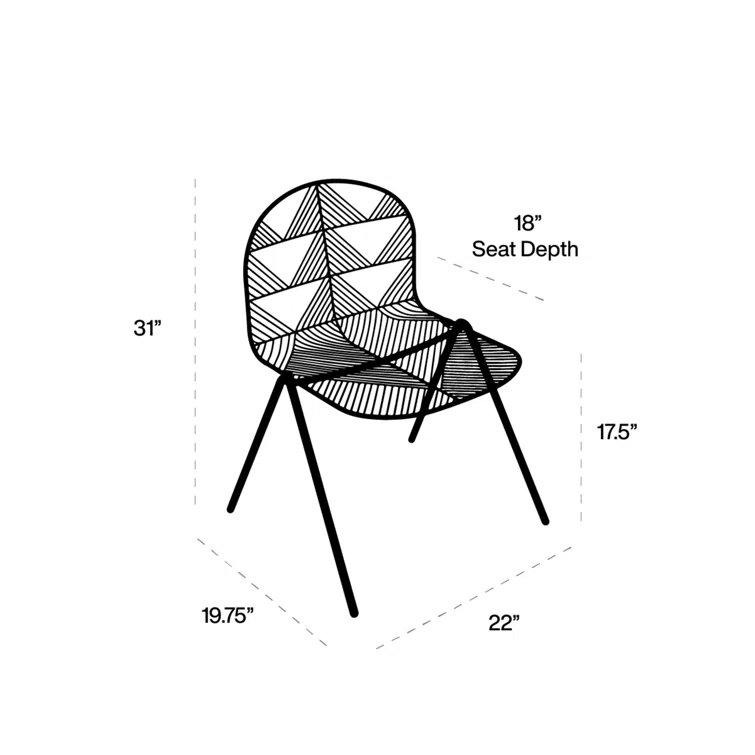 Betty Metal Windsor Back Stacking Side Chair