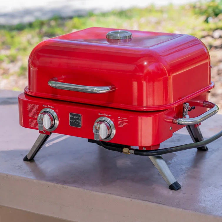 Kenmore 2-Burner Portable Tabletop Retro Gas Grill