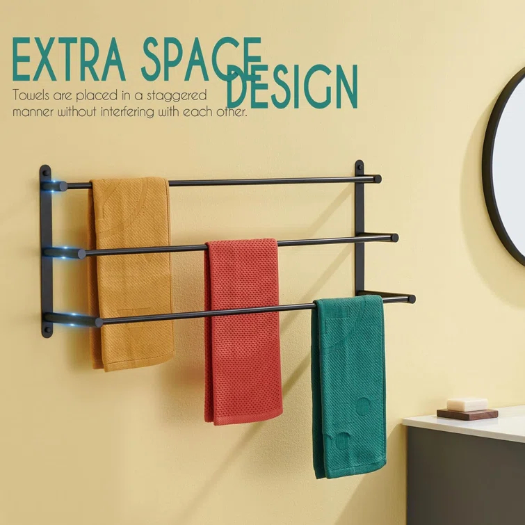 32'' 3 Wall Towel Bar