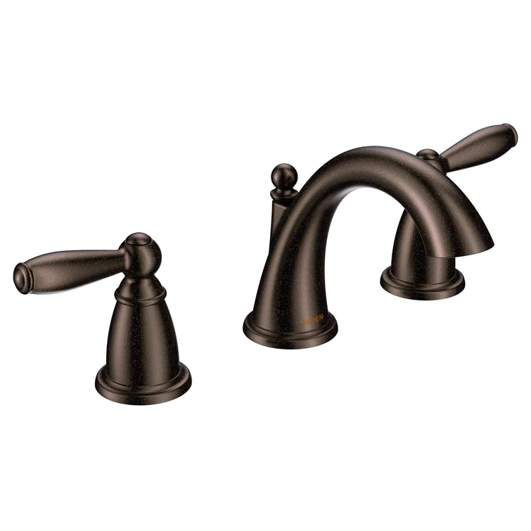 Moen Brantford Chrome Traditional Two-Handle High-Arc Widespread Bathroom Faucet With Drain Assembly, Valve Included