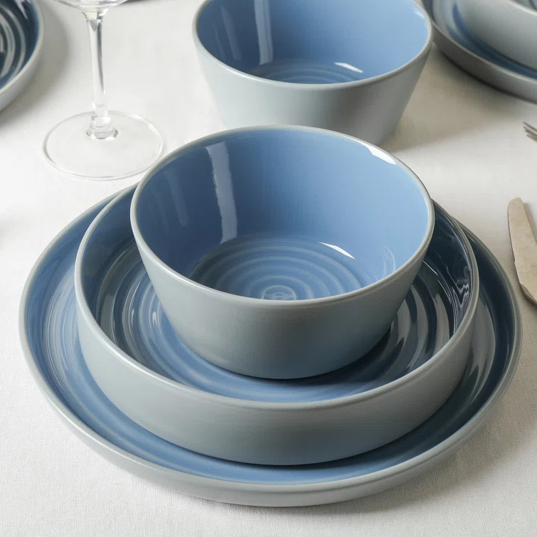 Stone Lain Elica 12-Piece Dinnerware Set Stoneware (Set of 12)