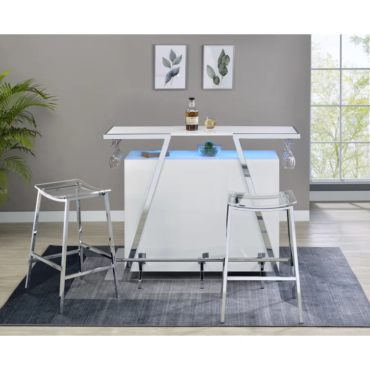 Caydae Bar Set with Wine Storage and Stools