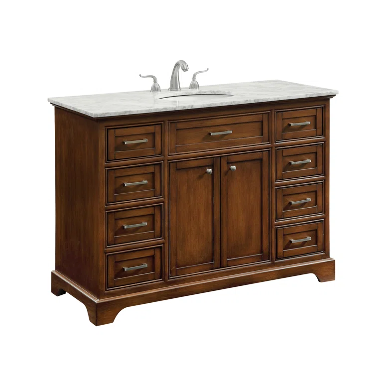 Birch Lane™ Hermes 48'' Single Bathroom Vanity with Marble Top
