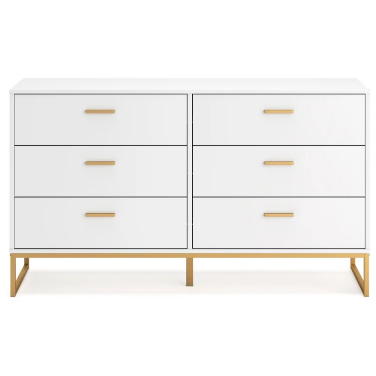 Latitude Run® Bosnjak 6 Drawer 59.02" W Double Dresser & Reviews | Wayfair