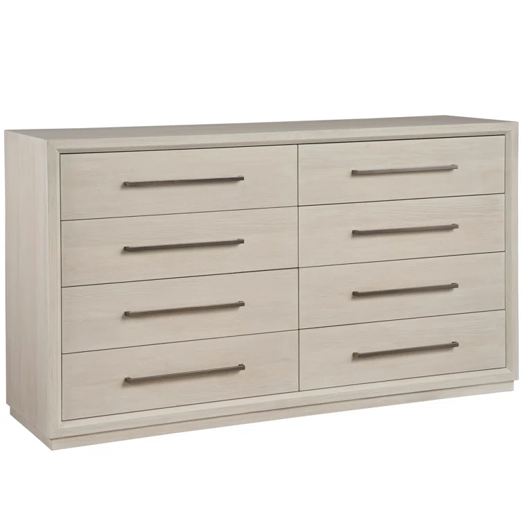 White Oak 68" Modern Dresser with Felt Lined Drawers