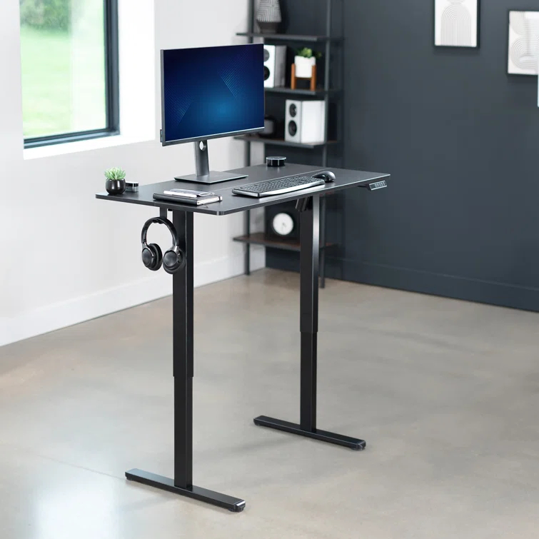 VIVO Electric 44"x 24" Sit Stand Desk, Height Adjustable Workstation (E144B series)