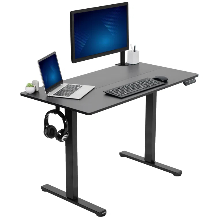 VIVO Electric 44"x 24" Sit Stand Desk, Height Adjustable Workstation (E144B series)