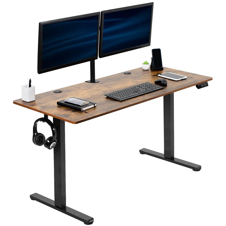 Vivo VIVO 55" x 24" Electric Sit Stand Desk, Height Adjustable Workstation (E155TB series)