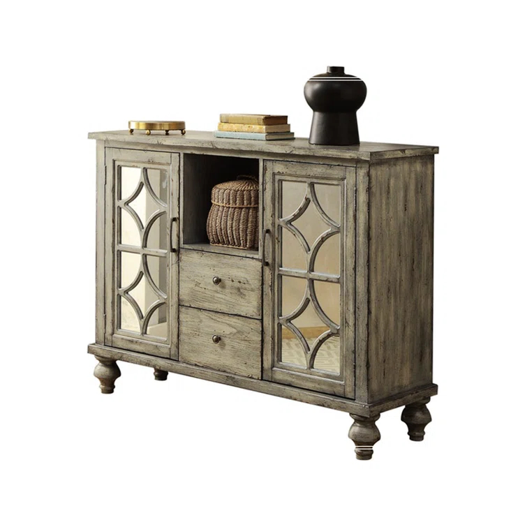 NTYUNRR Velika 48'' Solid Wood Console Table with 2 Drawers
