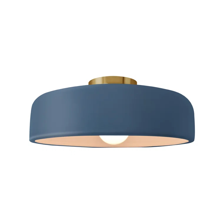 Radiance Ceramic Semi Flush Mount - Replaceable Bulb