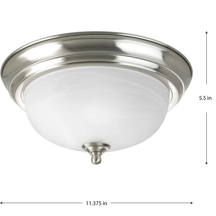 Alabaster Glass Flush Mount Light