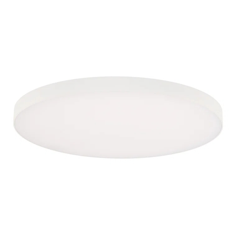 WAC Limited Edgeless Round Acrylic Dimmable LED Flush Mount Light With Color Temperature Switch: 2700K, 3000K, 3500K, 4000K, and 5000K