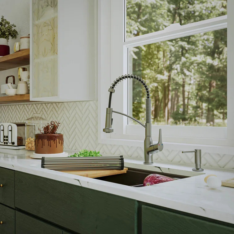 Quartz Undermount Sinks 32.5'' L Undermount Double Bowl Kitchen Sink