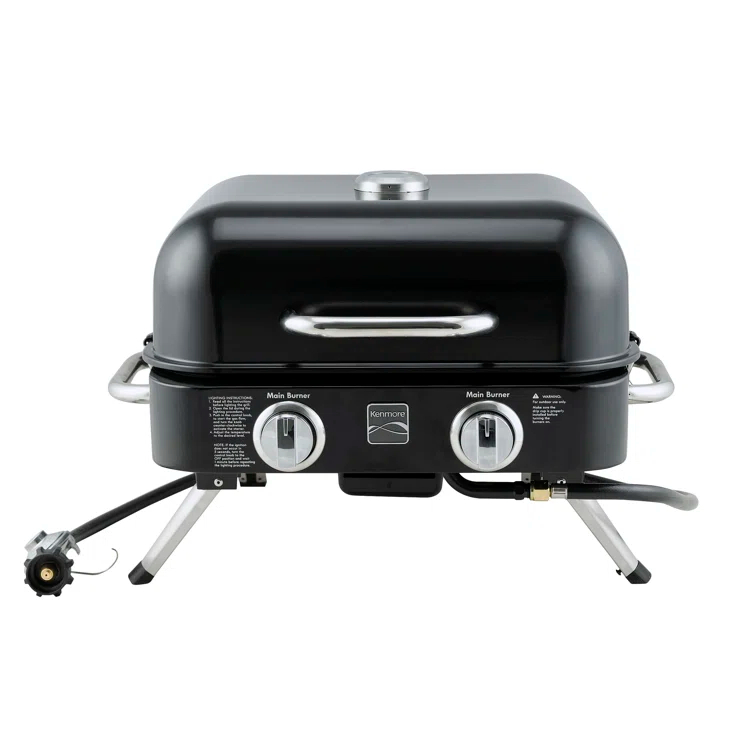 Kenmore 2-Burner Portable Tabletop Retro Gas Grill