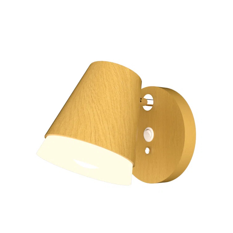 Accord Lighting Cônica Manufactured Wood Armed Sconce