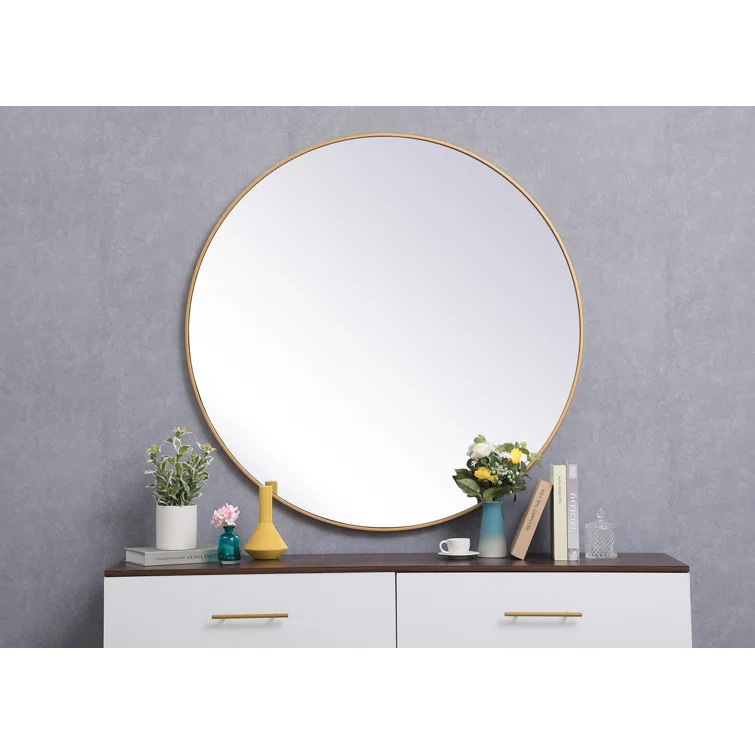 Sabine Metal Round Wall Mirror